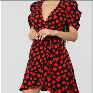 Fashion Nova red heart dress